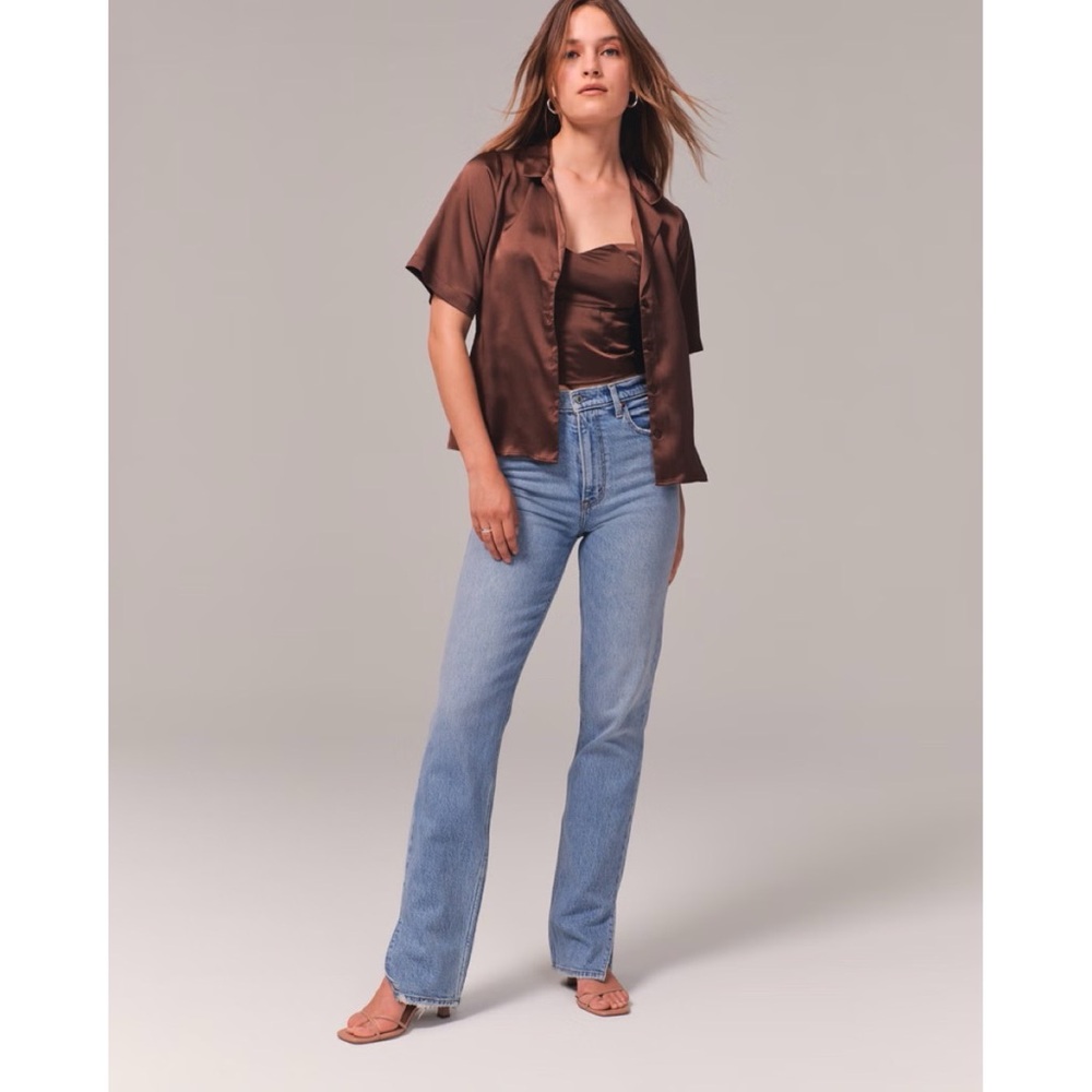 Abercrombie & Fitch • ultra high rise 90s straight with vent hem sz 30 / 10S - Picture 4 of 15